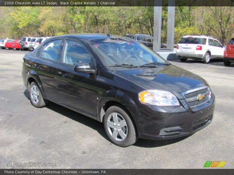 Black Granite Metallic / Charcoal 2009 Chevrolet Aveo LT Sedan