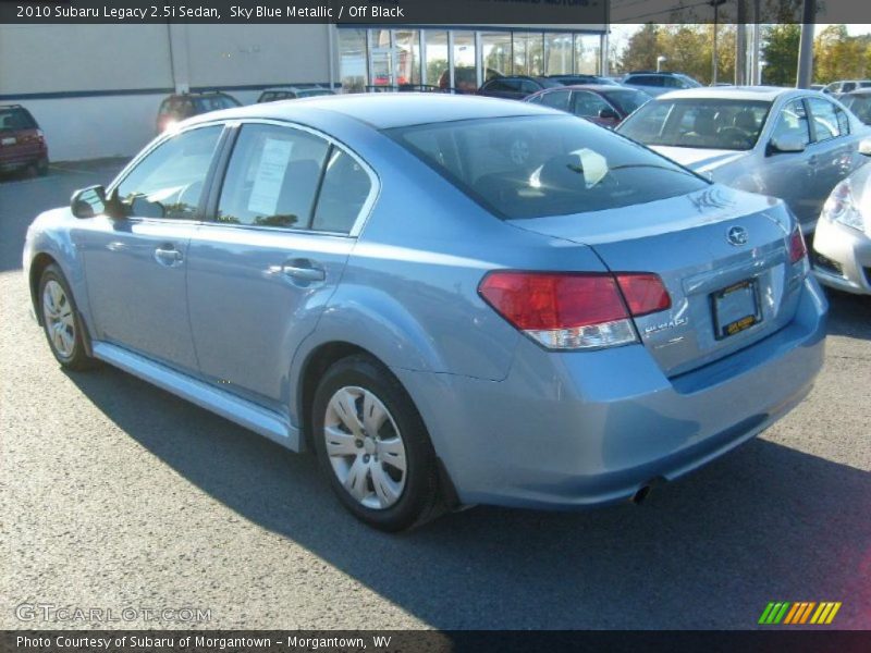 Sky Blue Metallic / Off Black 2010 Subaru Legacy 2.5i Sedan