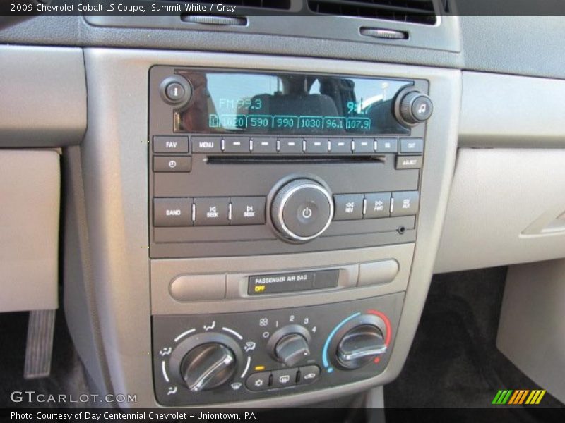 Controls of 2009 Cobalt LS Coupe