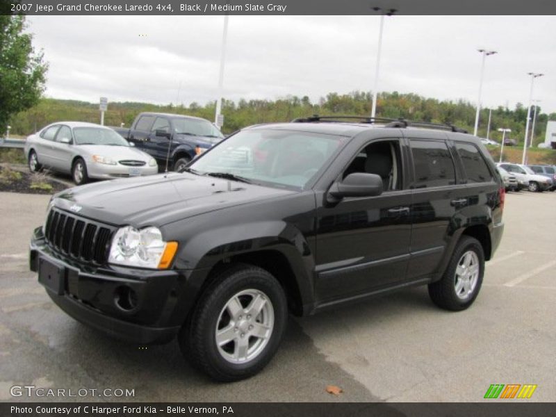 Black / Medium Slate Gray 2007 Jeep Grand Cherokee Laredo 4x4