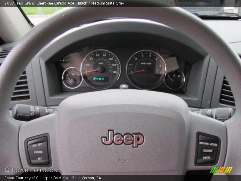 Black / Medium Slate Gray 2007 Jeep Grand Cherokee Laredo 4x4