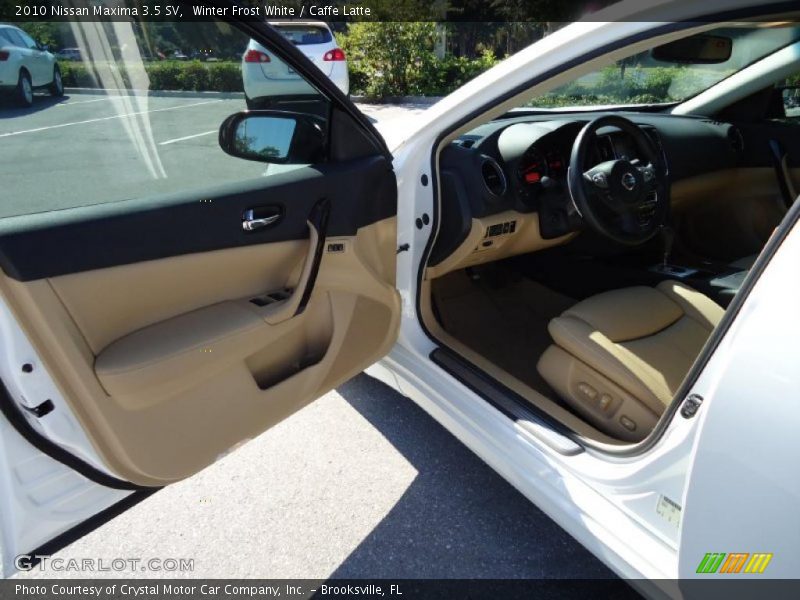 Winter Frost White / Caffe Latte 2010 Nissan Maxima 3.5 SV