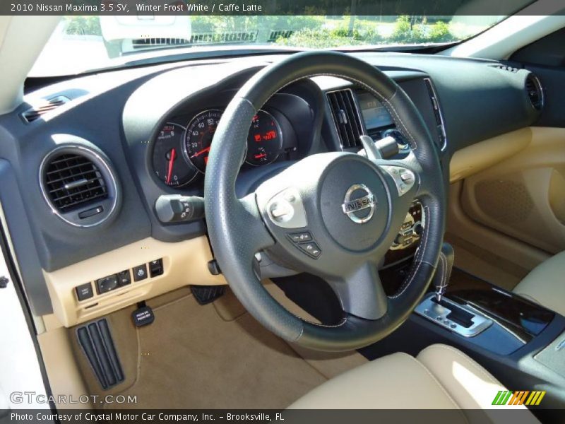 Winter Frost White / Caffe Latte 2010 Nissan Maxima 3.5 SV