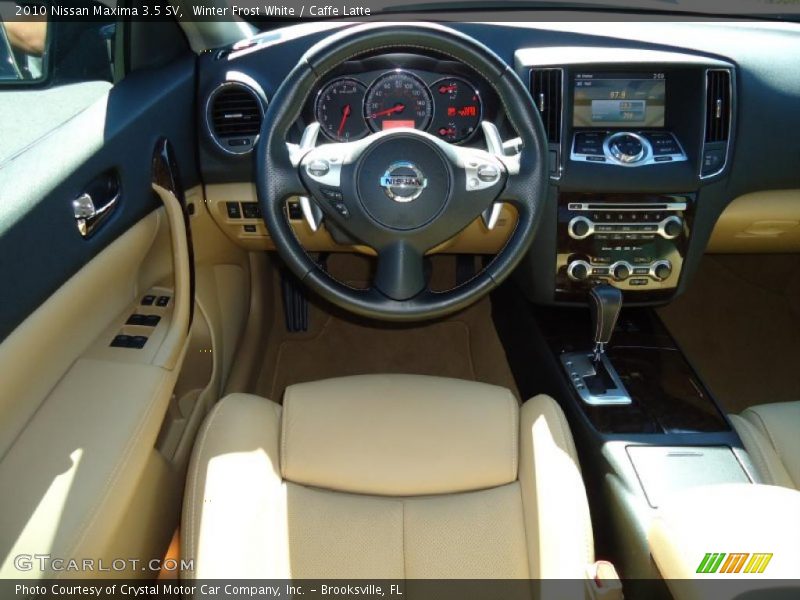 Winter Frost White / Caffe Latte 2010 Nissan Maxima 3.5 SV