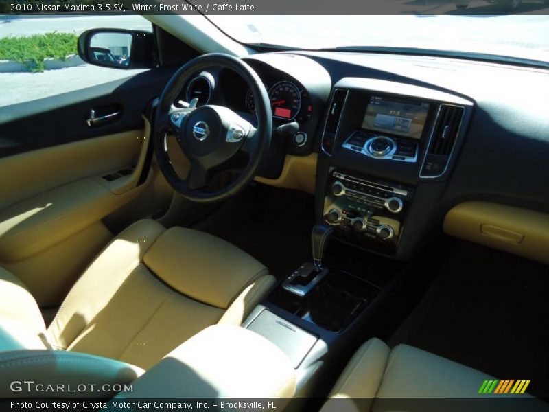 Winter Frost White / Caffe Latte 2010 Nissan Maxima 3.5 SV