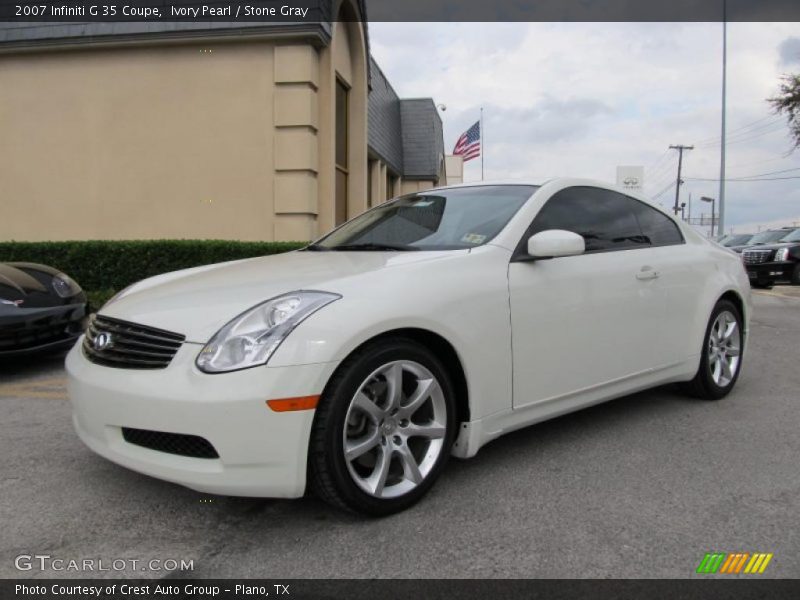 Ivory Pearl / Stone Gray 2007 Infiniti G 35 Coupe