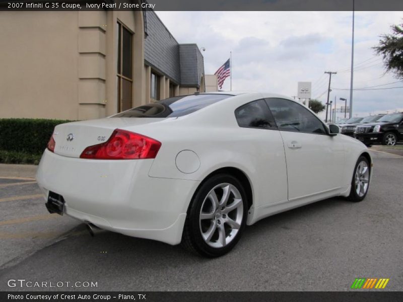 Ivory Pearl / Stone Gray 2007 Infiniti G 35 Coupe