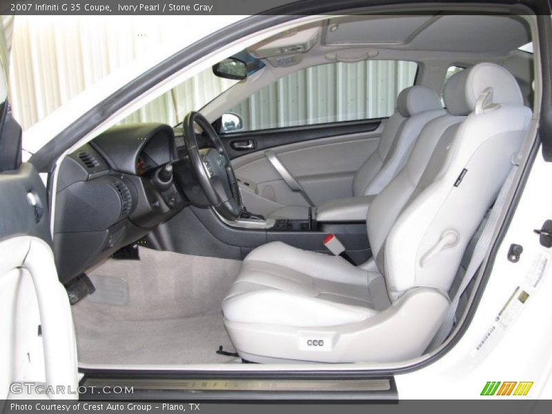 Ivory Pearl / Stone Gray 2007 Infiniti G 35 Coupe