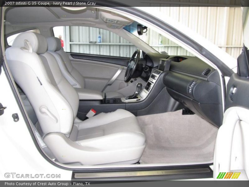Ivory Pearl / Stone Gray 2007 Infiniti G 35 Coupe