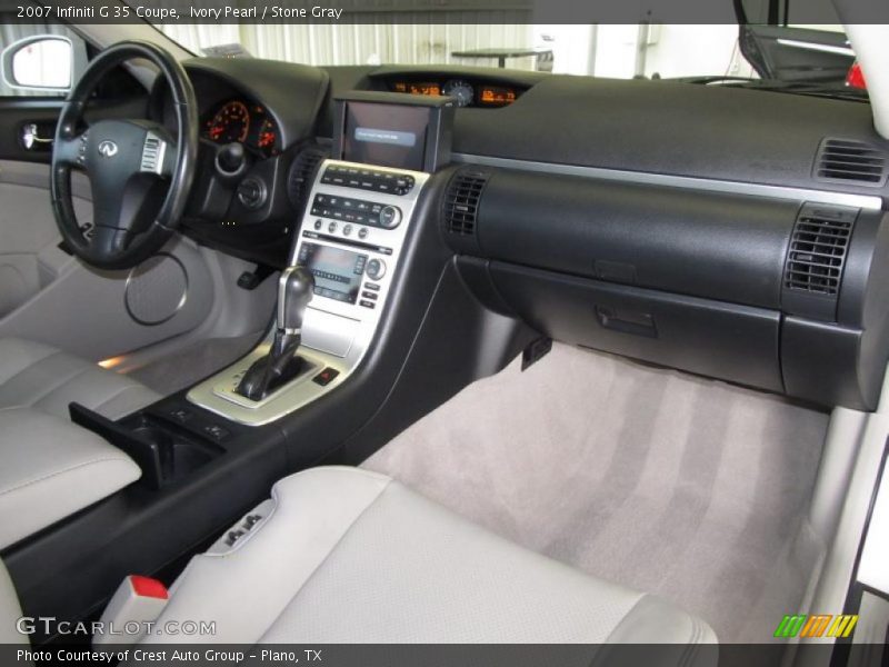 Ivory Pearl / Stone Gray 2007 Infiniti G 35 Coupe
