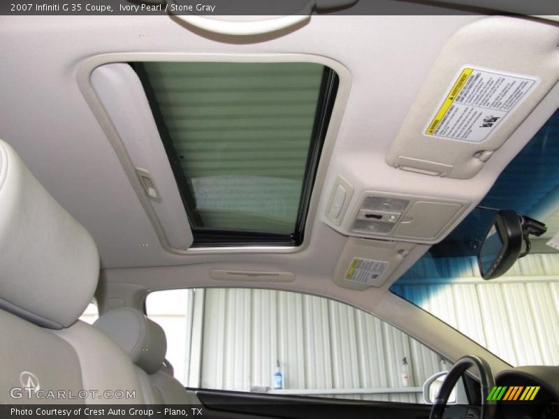 Ivory Pearl / Stone Gray 2007 Infiniti G 35 Coupe