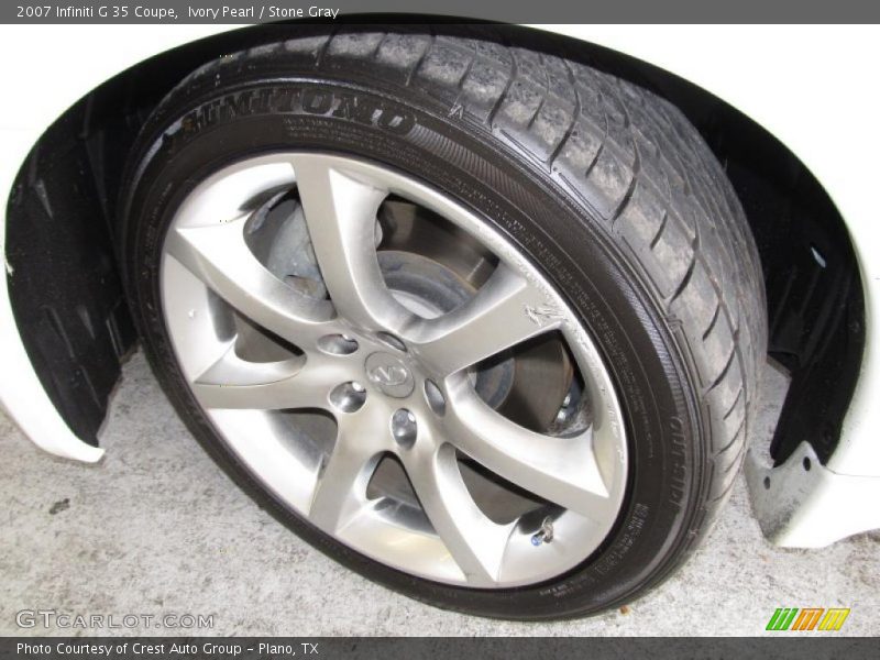 Ivory Pearl / Stone Gray 2007 Infiniti G 35 Coupe