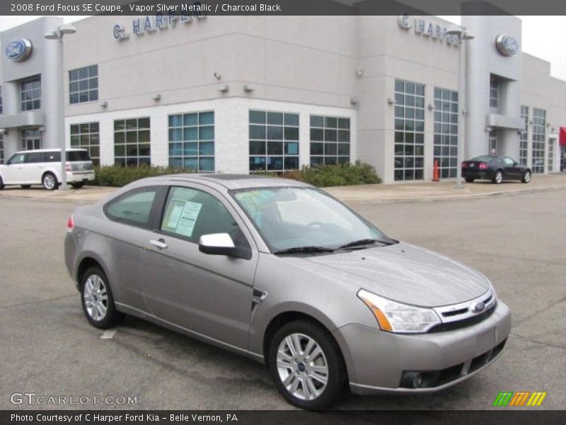 Vapor Silver Metallic / Charcoal Black 2008 Ford Focus SE Coupe
