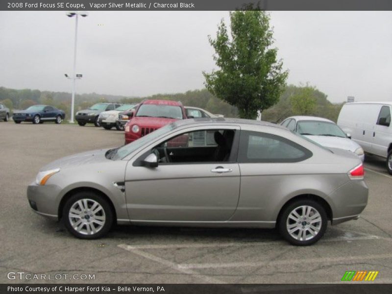 Vapor Silver Metallic / Charcoal Black 2008 Ford Focus SE Coupe