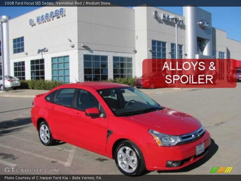 Vermillion Red / Medium Stone 2008 Ford Focus SES Sedan