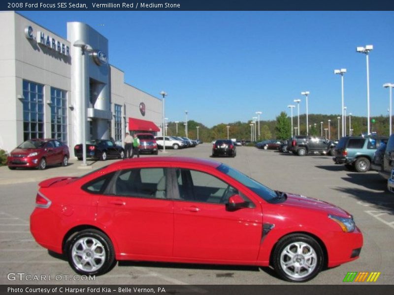 Vermillion Red / Medium Stone 2008 Ford Focus SES Sedan