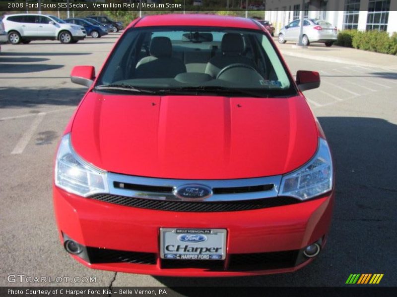 Vermillion Red / Medium Stone 2008 Ford Focus SES Sedan