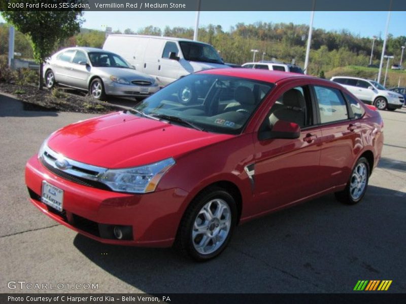 Vermillion Red / Medium Stone 2008 Ford Focus SES Sedan