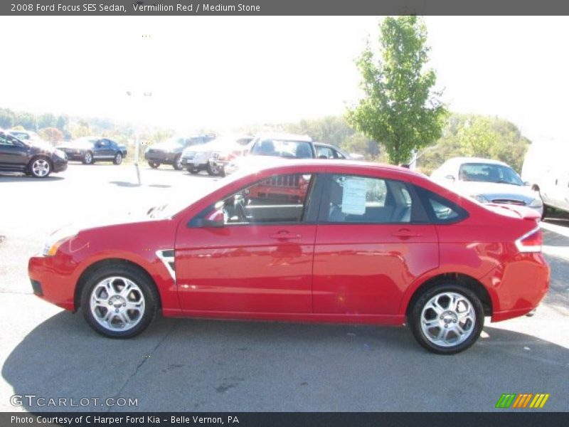 Vermillion Red / Medium Stone 2008 Ford Focus SES Sedan