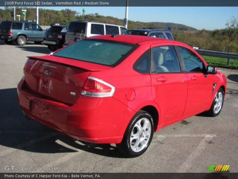 Vermillion Red / Medium Stone 2008 Ford Focus SES Sedan