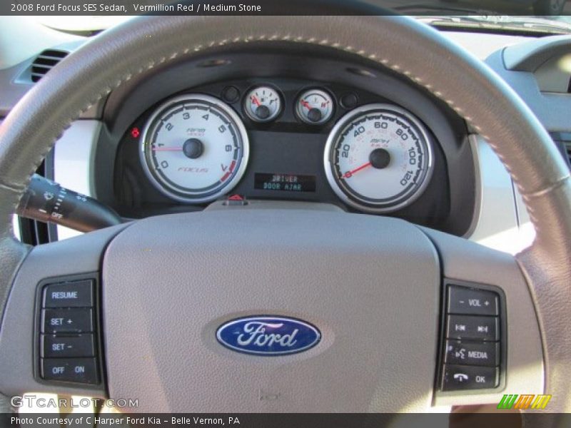 Vermillion Red / Medium Stone 2008 Ford Focus SES Sedan