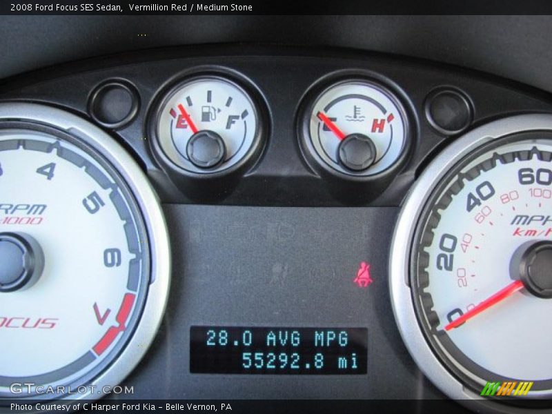 Vermillion Red / Medium Stone 2008 Ford Focus SES Sedan