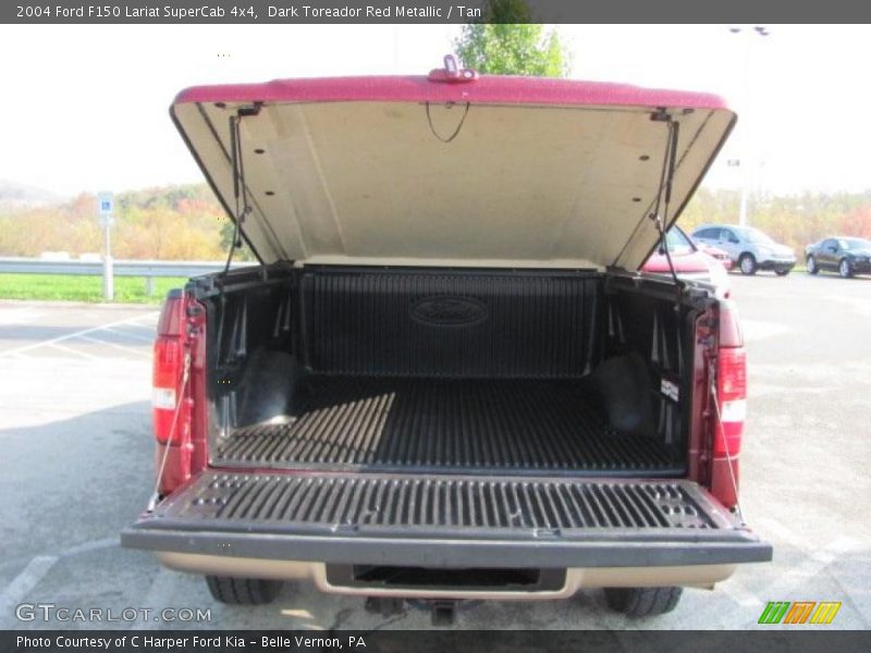 Dark Toreador Red Metallic / Tan 2004 Ford F150 Lariat SuperCab 4x4