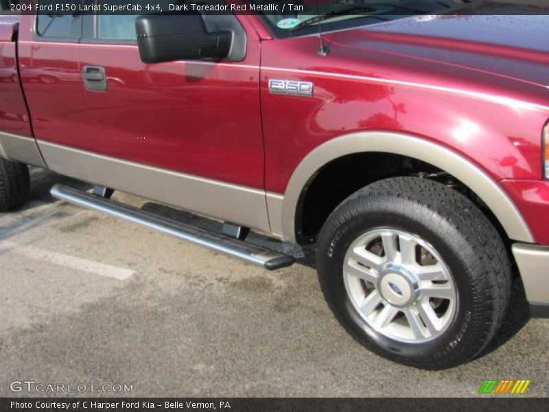 Dark Toreador Red Metallic / Tan 2004 Ford F150 Lariat SuperCab 4x4