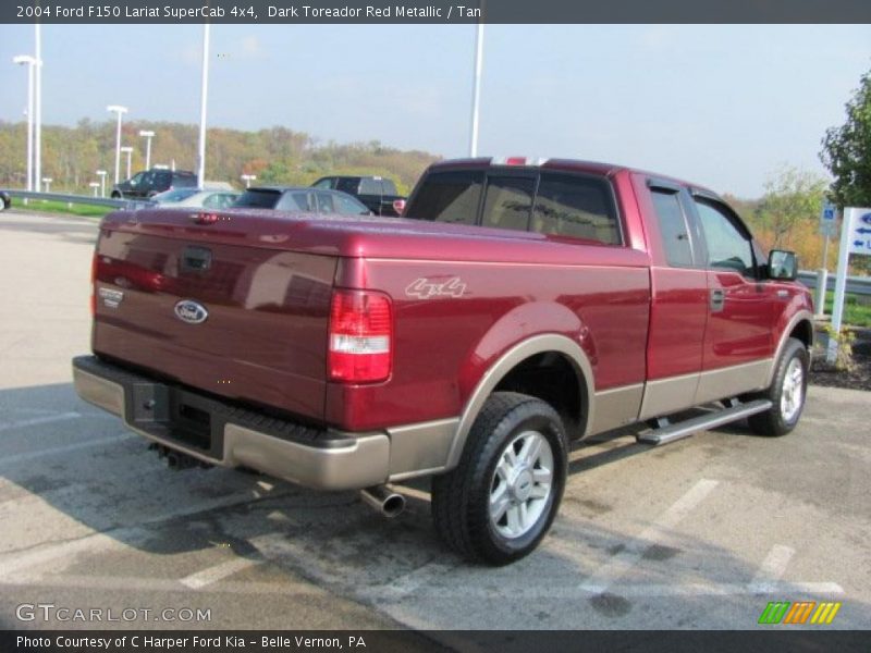 Dark Toreador Red Metallic / Tan 2004 Ford F150 Lariat SuperCab 4x4