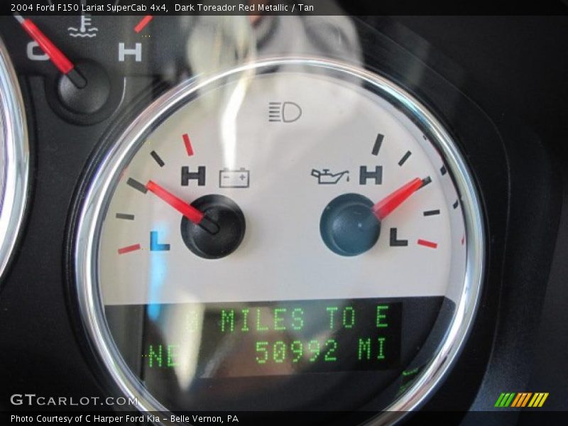 Dark Toreador Red Metallic / Tan 2004 Ford F150 Lariat SuperCab 4x4