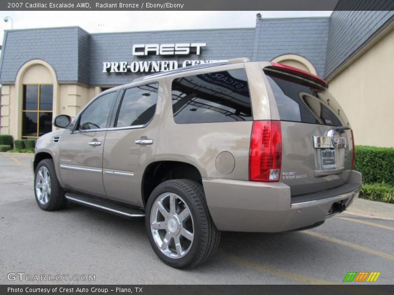 Radiant Bronze / Ebony/Ebony 2007 Cadillac Escalade AWD