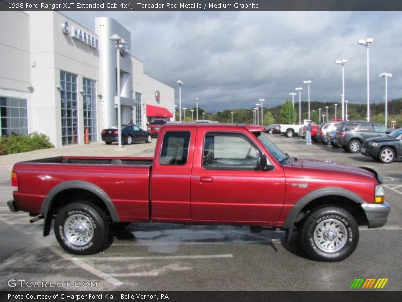 Toreador Red Metallic / Medium Graphite 1998 Ford Ranger XLT Extended Cab 4x4