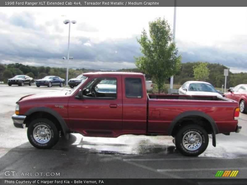 Toreador Red Metallic / Medium Graphite 1998 Ford Ranger XLT Extended Cab 4x4