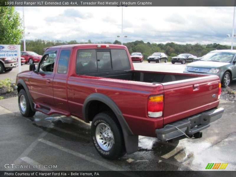 Toreador Red Metallic / Medium Graphite 1998 Ford Ranger XLT Extended Cab 4x4