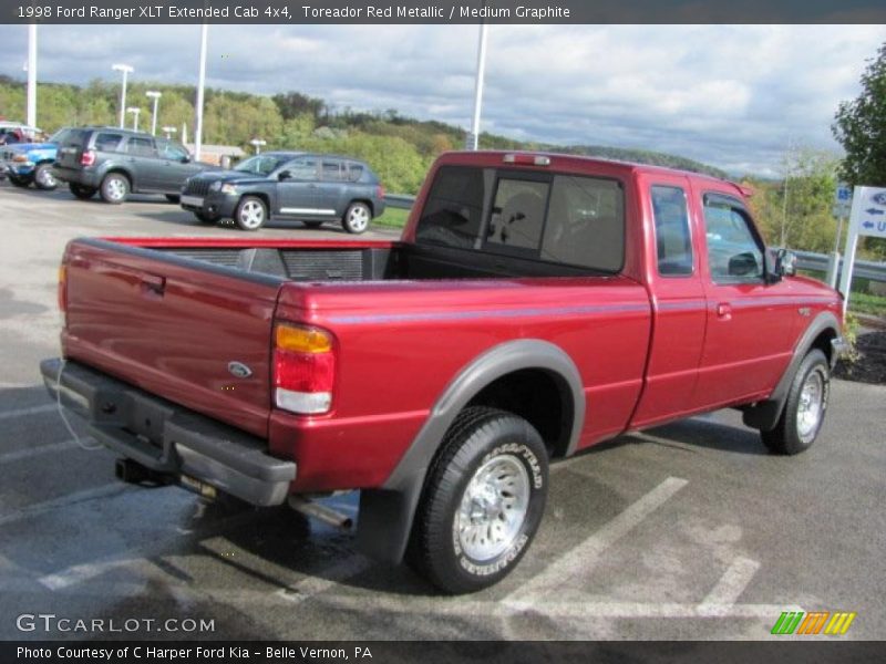 Toreador Red Metallic / Medium Graphite 1998 Ford Ranger XLT Extended Cab 4x4