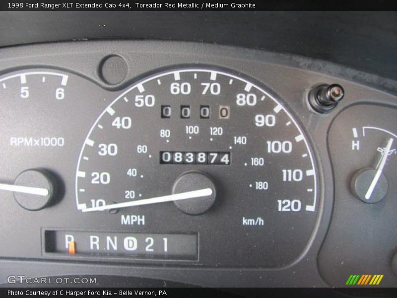 Toreador Red Metallic / Medium Graphite 1998 Ford Ranger XLT Extended Cab 4x4