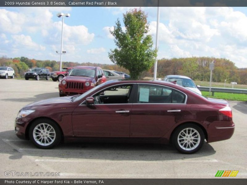 Cabernet Red Pearl / Black 2009 Hyundai Genesis 3.8 Sedan