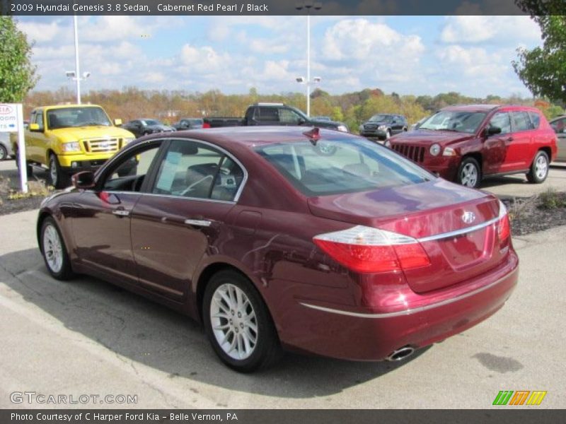 Cabernet Red Pearl / Black 2009 Hyundai Genesis 3.8 Sedan