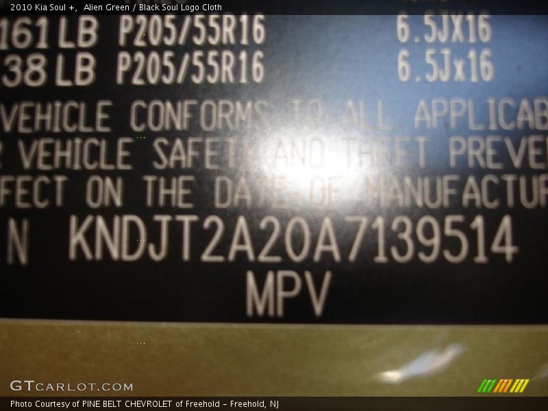 Alien Green / Black Soul Logo Cloth 2010 Kia Soul +