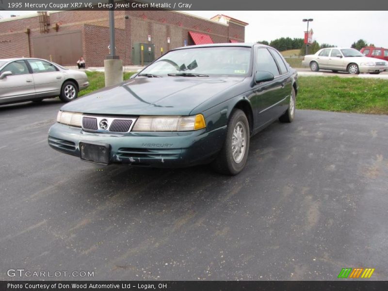 Deep Jewel Green Metallic / Gray 1995 Mercury Cougar XR7 V6