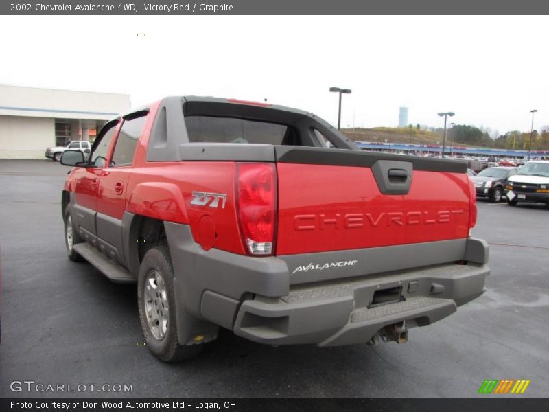 Victory Red / Graphite 2002 Chevrolet Avalanche 4WD