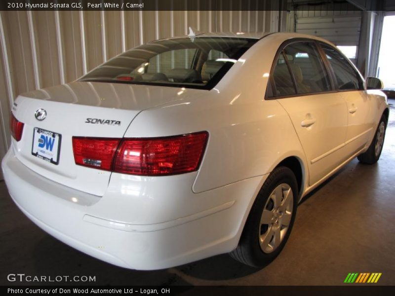 Pearl White / Camel 2010 Hyundai Sonata GLS