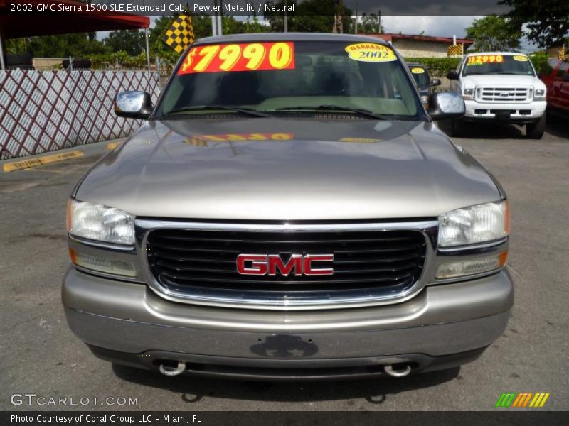 Pewter Metallic / Neutral 2002 GMC Sierra 1500 SLE Extended Cab