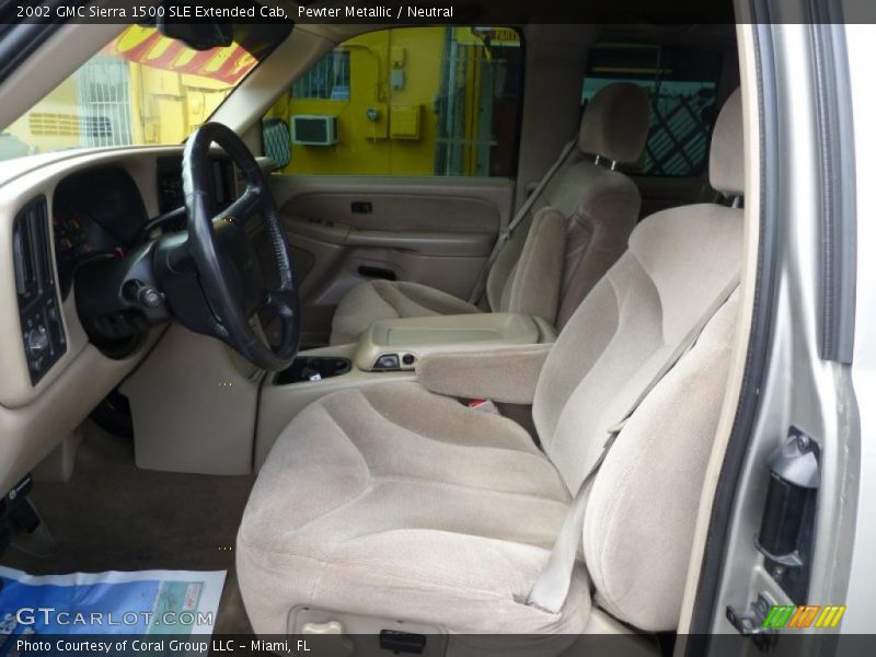  2002 Sierra 1500 SLE Extended Cab Neutral Interior