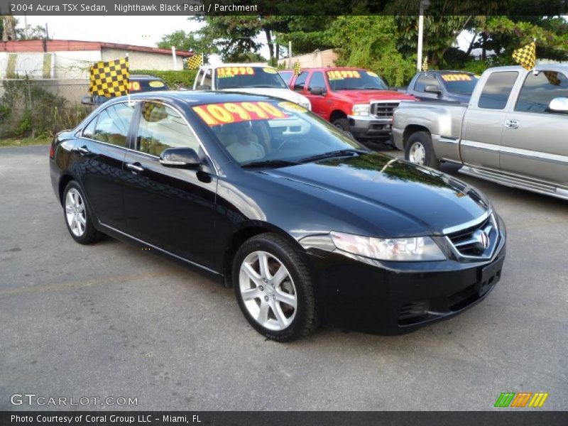 Nighthawk Black Pearl / Parchment 2004 Acura TSX Sedan