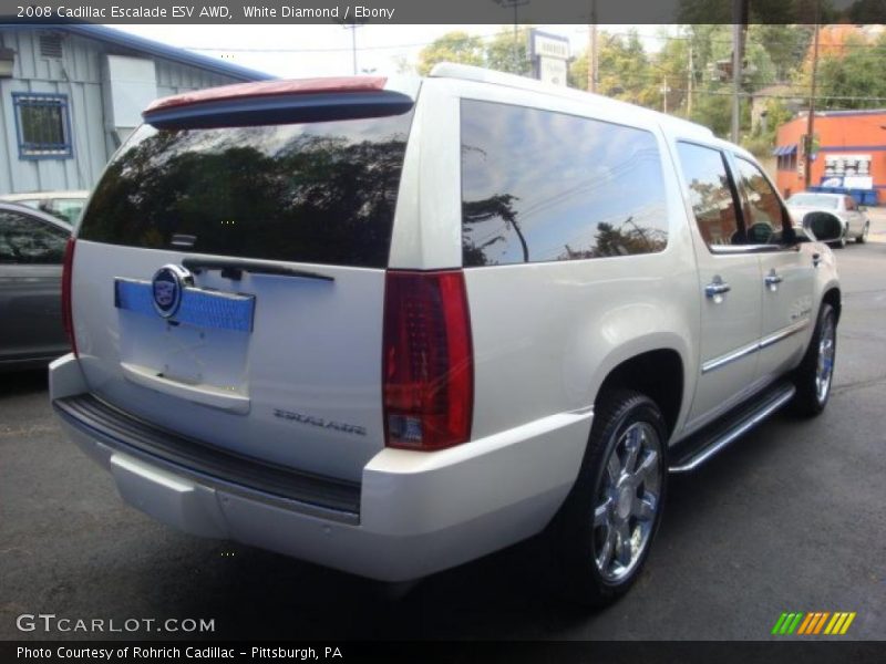 White Diamond / Ebony 2008 Cadillac Escalade ESV AWD
