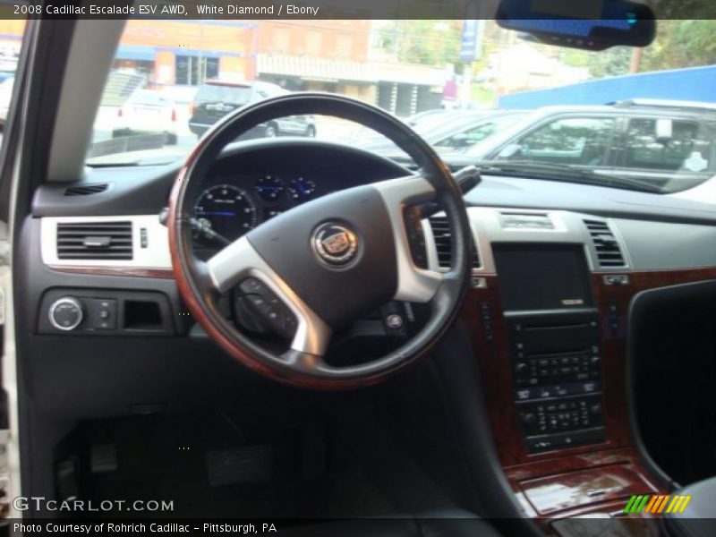 White Diamond / Ebony 2008 Cadillac Escalade ESV AWD