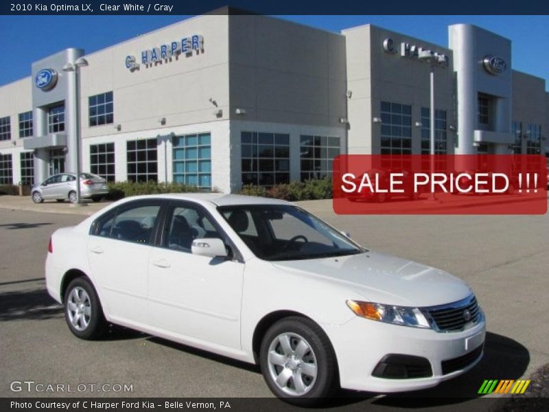 Clear White / Gray 2010 Kia Optima LX