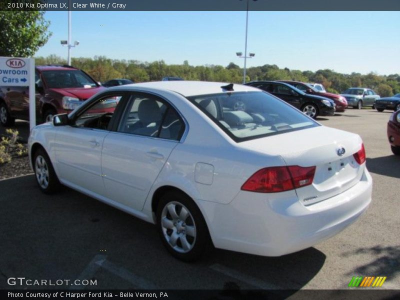 Clear White / Gray 2010 Kia Optima LX