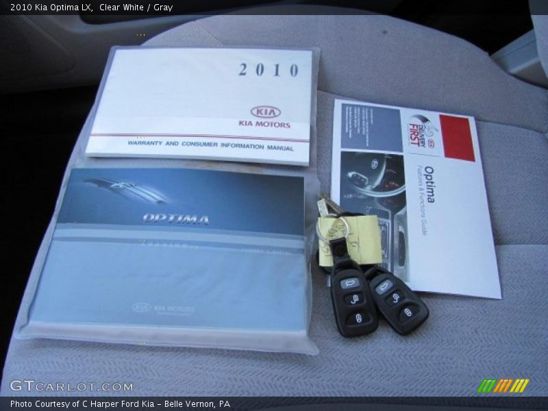 Clear White / Gray 2010 Kia Optima LX